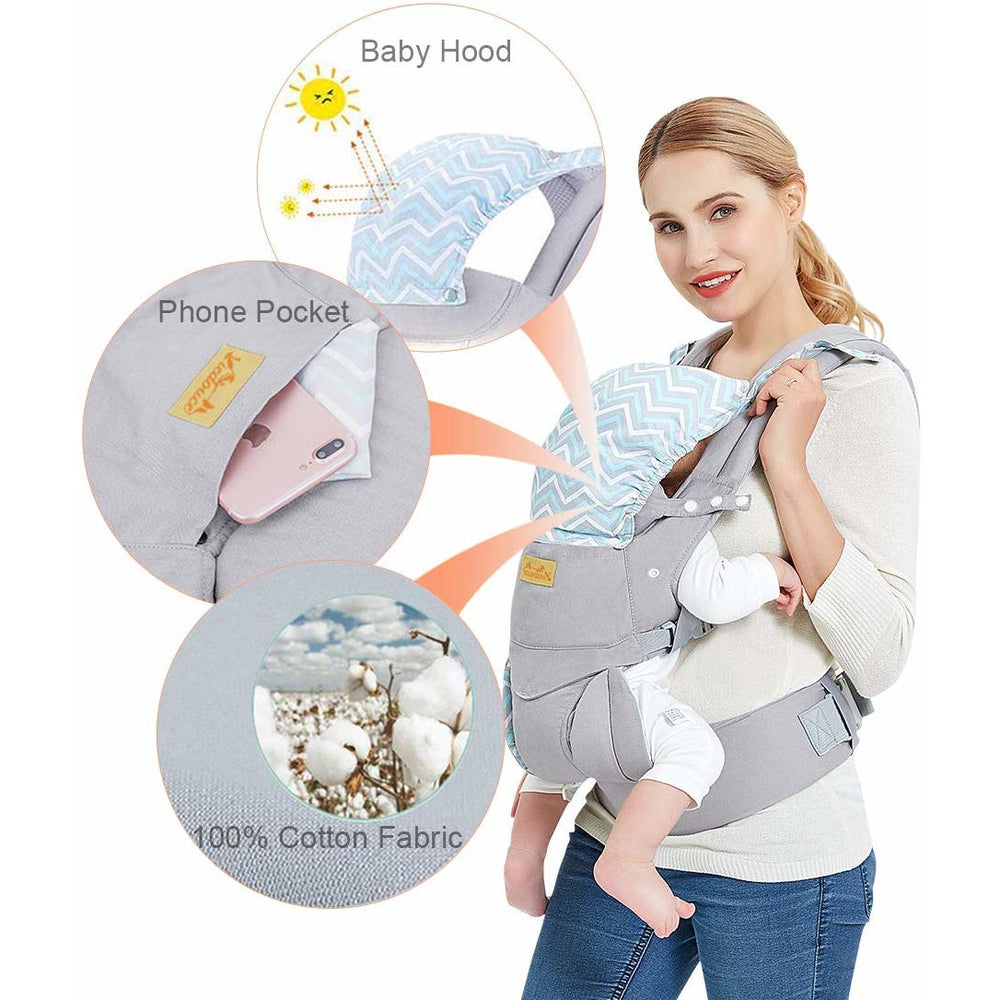 Porte bebe Ergonomique Gris Viedouce